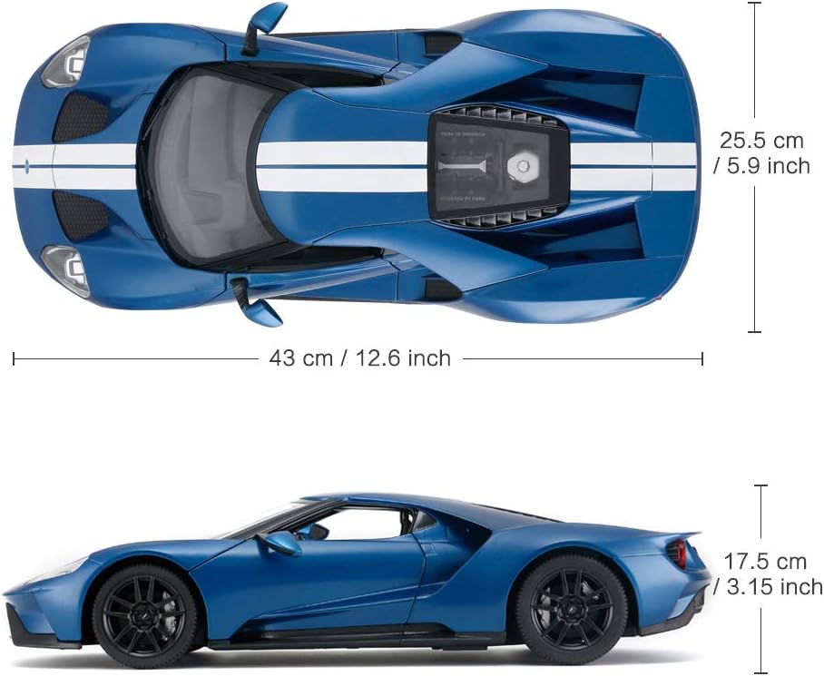 Blue 1/14 Ford GT Remote Control Race Toy Car Pack of 2 W11870