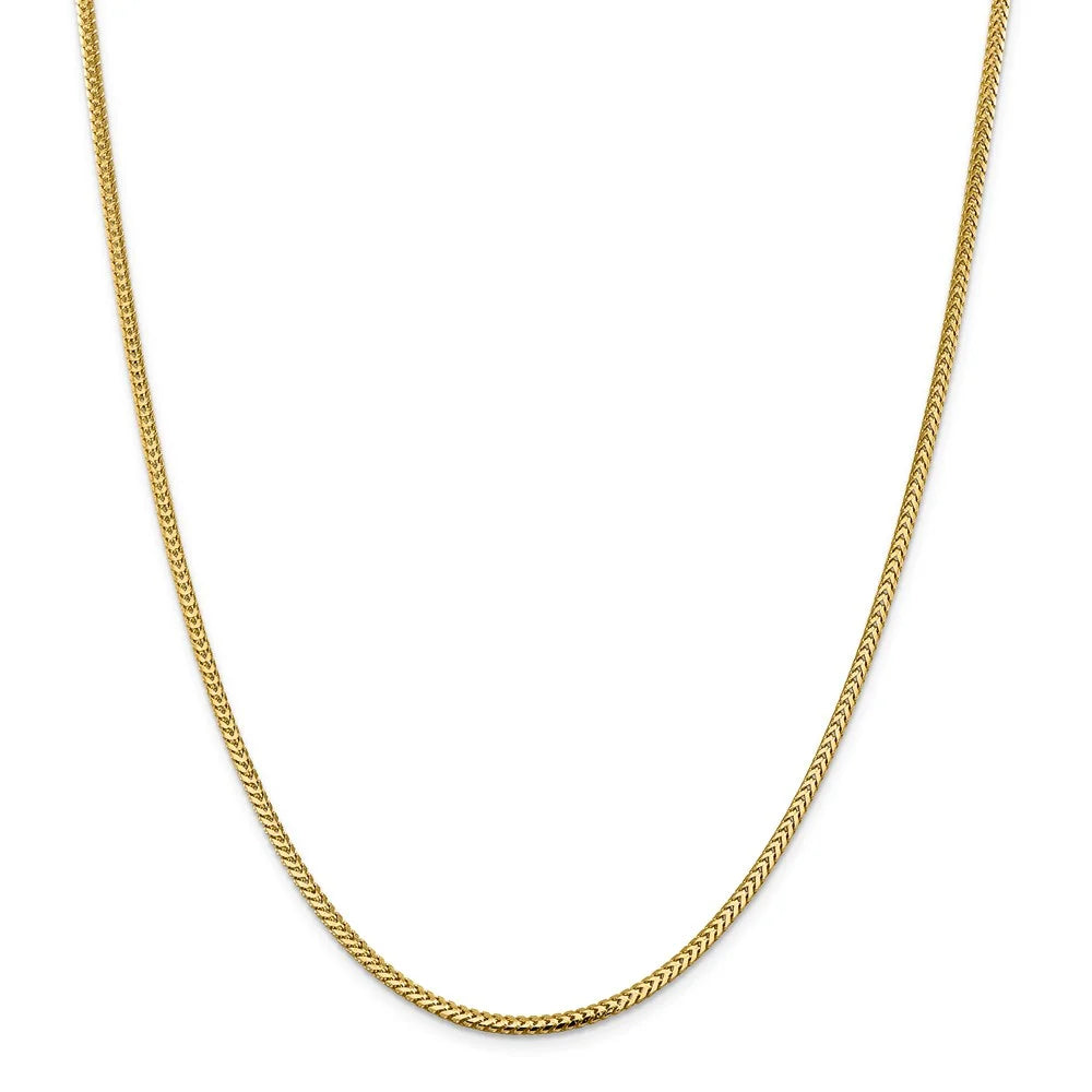14kt Yellow Gold 2.3mm Franco Chain 18 inch Lobster Clasp Q492
