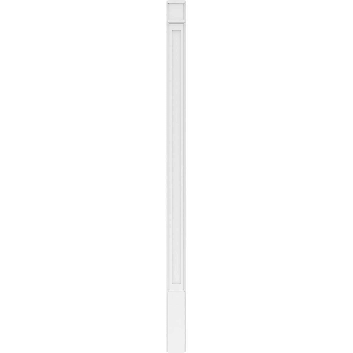 6x22W x 82x22H x 2x22P Flat Panel PVC Pilaster with Decorative Capital & Base (Pair) J646907