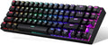Wireless Mechanical Gaming Keyboard 60% Compact 70 Key Tenkeyless RGB Backlit Computer Keyboard with Red Switches U855