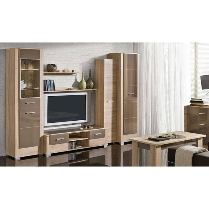 Sonoma Oak White TV Stand A22161