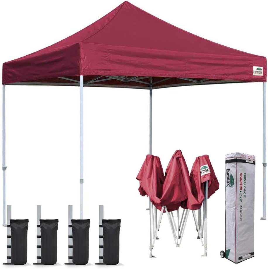 8'x12' Commercial Instant Canopy Tent with Heavy Duty Roller Bag Q702751