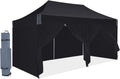 Blue Pop Up Canopy Tent 10'x10' with Removable Sides Walls U619022