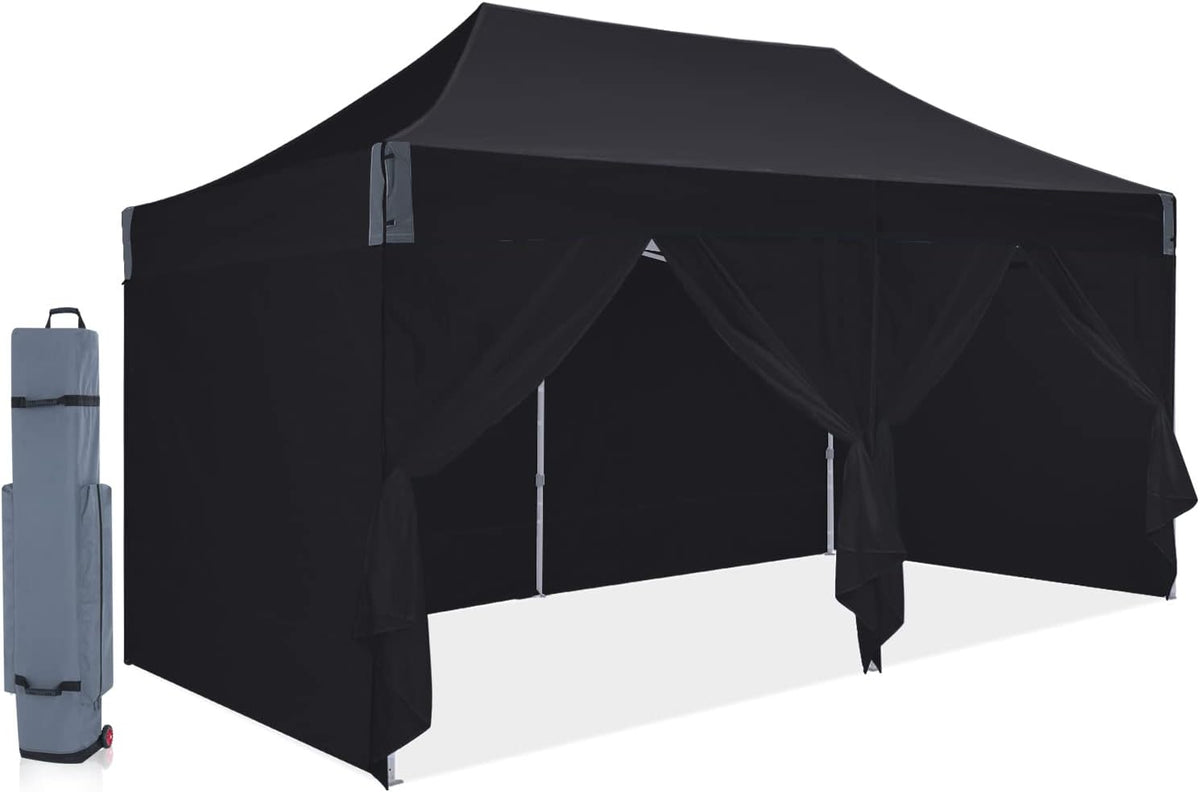 Blue Pop Up Canopy Tent 10'x10' with Removable Sides Walls U619022