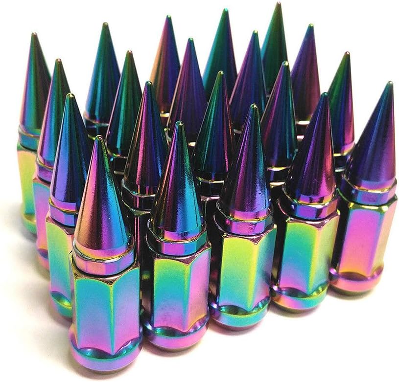 Purple 20pcs 12x1.5 Extended Spike Lug Nuts Pack of 2 O2656