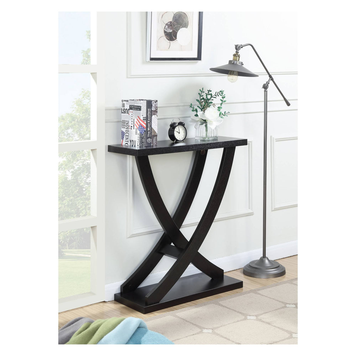 Espresso Cross Step Console Table X353