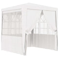 White Party Tent with Side Walls 8.2'x8.2' N337