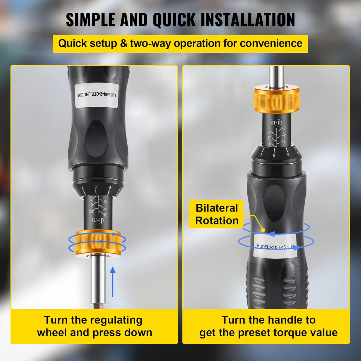 1/4 Drive Adjustable Torque Screwdriver with Bits & Case R495490
