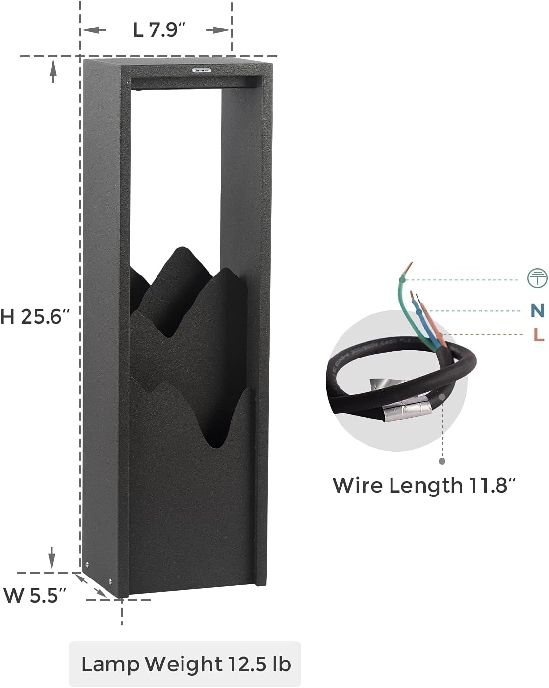 Stainless Steel 3000K LED Outdoor Bollard Light A495982