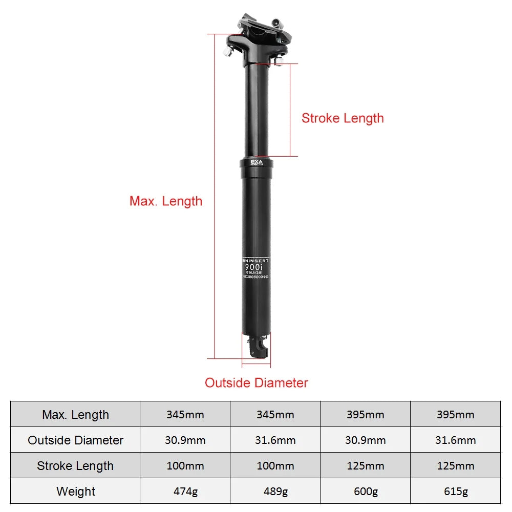 Adjustable Height Hydraulic Mountain Bike Seatpost J669184
