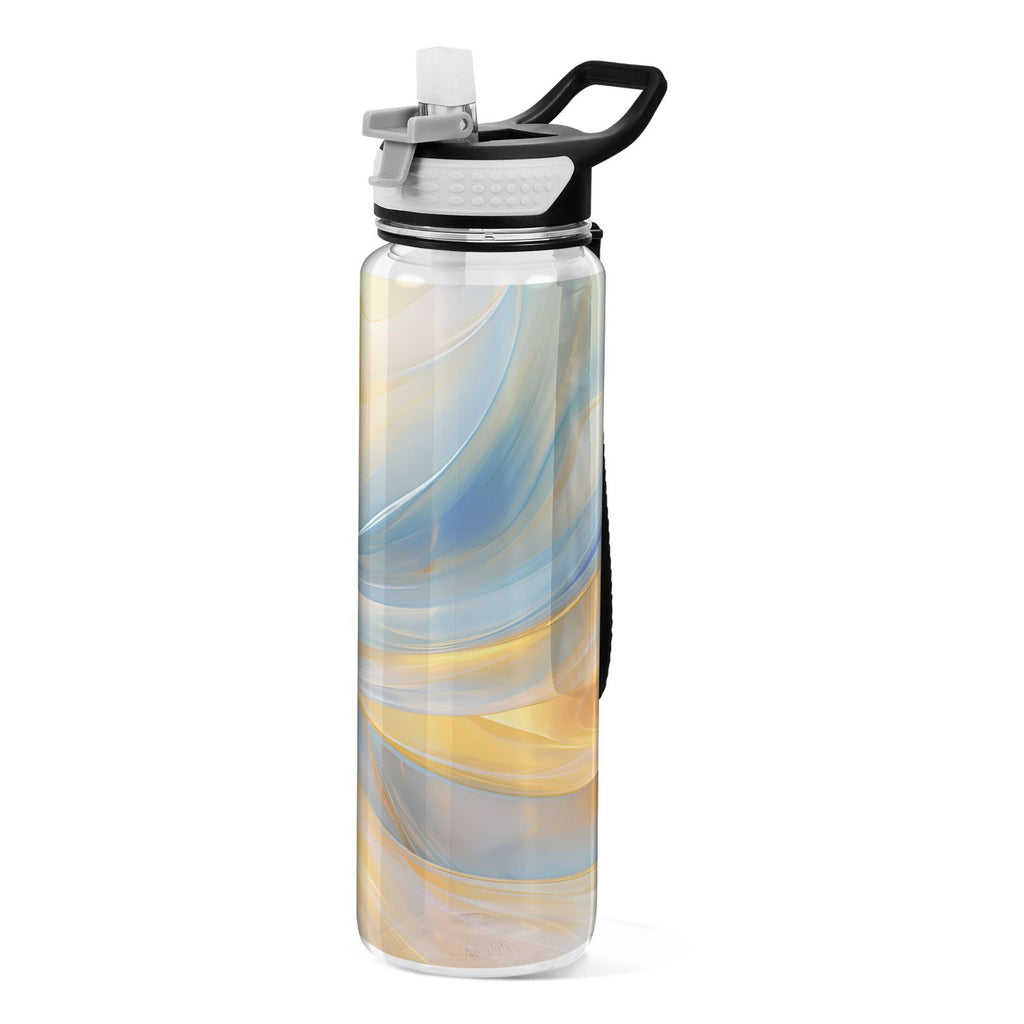 Blue and Yellow Marble 32oz Tritan Leakproof Water Bottle U990