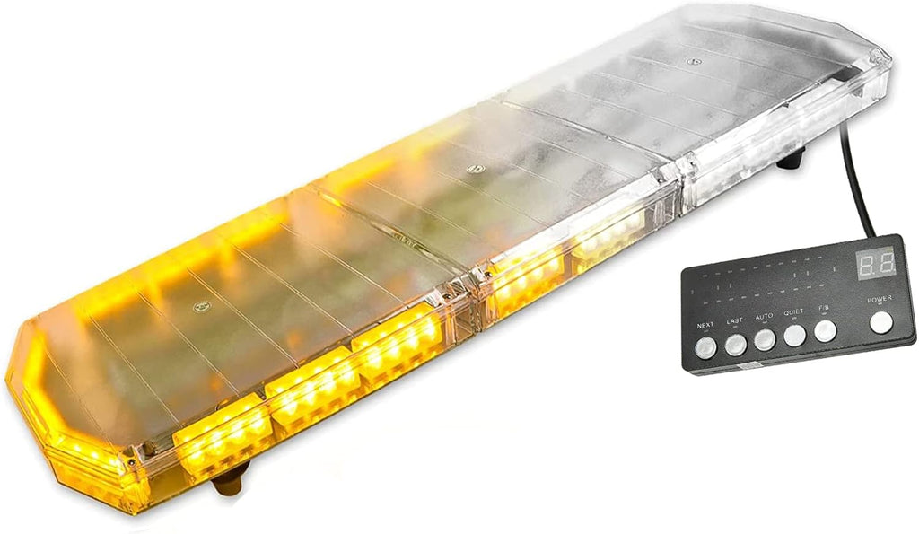 Amber 88 LED Waterproof Strobe Light Bar V7181