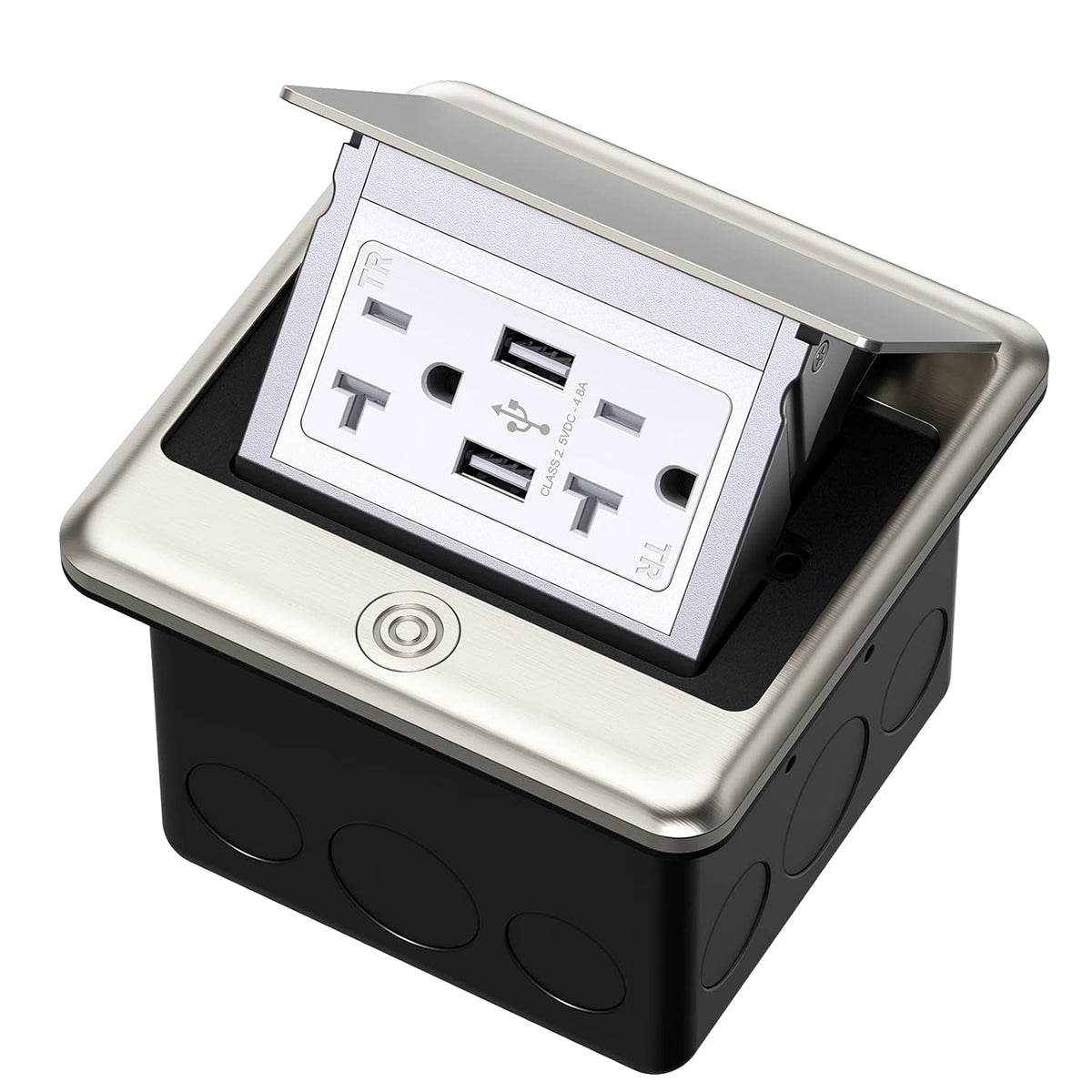 Stainless Steel Pop Up Electrical Outlet Receptacle, Pack of 2 V270624