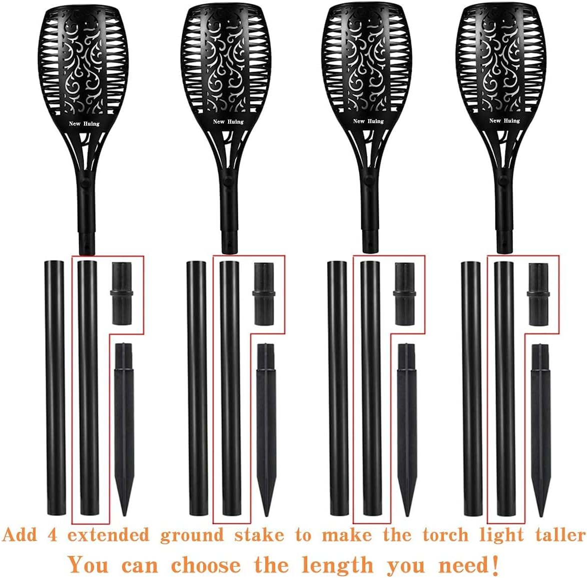 43 inch 96 LED Solar Torch Lights Z1346