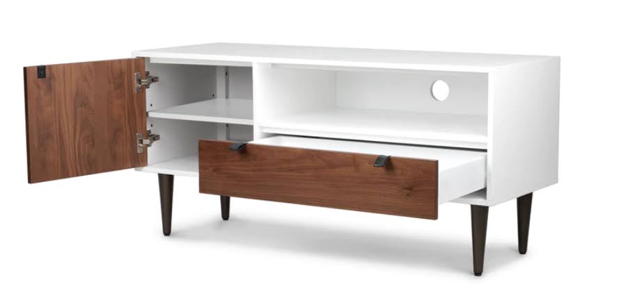 White and Walnut 48x22 Drawer Y4121