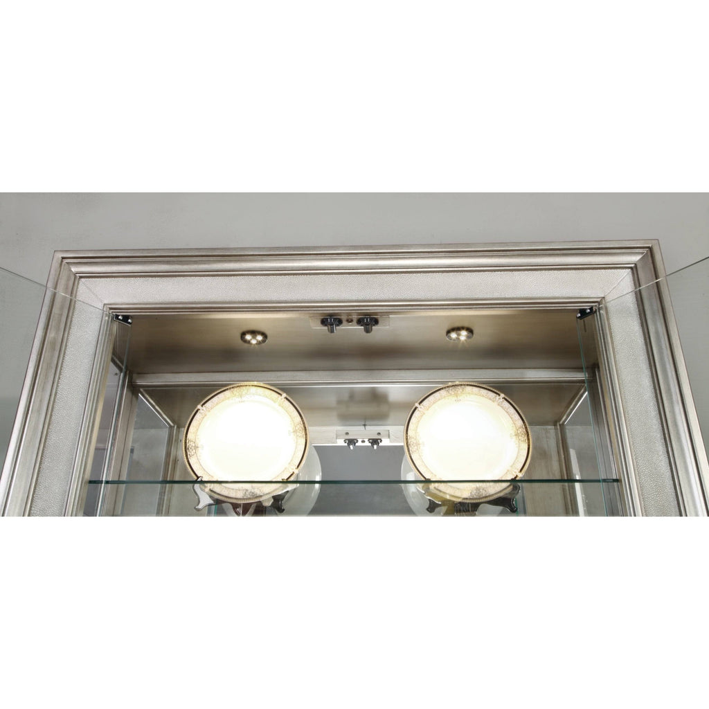 Metallic Platinum Curio Cabinet K880