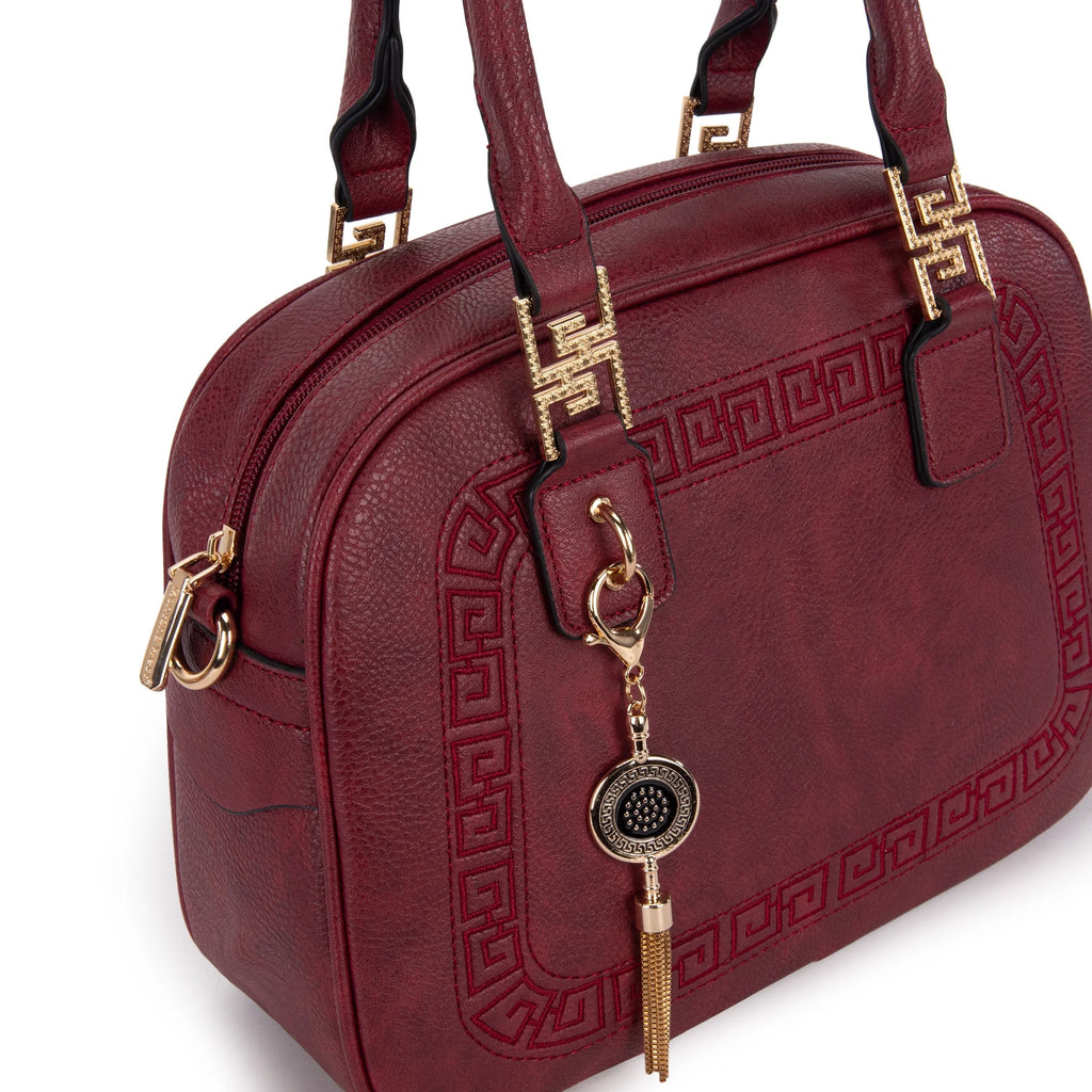 Small Top Handle Purse Crossbody Satchel Handbag Barrel Bag E756