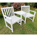 Antique White Double Patio Conversation Chair Y37218