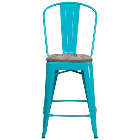 Teal-Blue 24x22 Counter Stool D7110