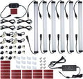 6 pcs 12 Inches LED Cabinet Light Strips, 2000 Lumen, Warm White I93977