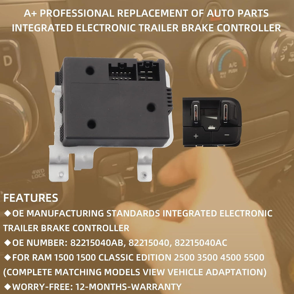 Integrated Electronic Trailer Brake Controller for Dodge Ram 2016-2018 P6219