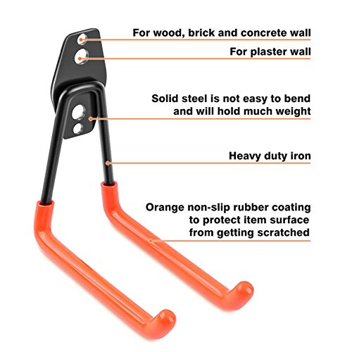 Heavy Duty Steel Garage Storage Hooks with Anti Slip Coating, 12 Pack Z157