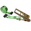 Green Ratchet Strap with Flat Hooks G802650