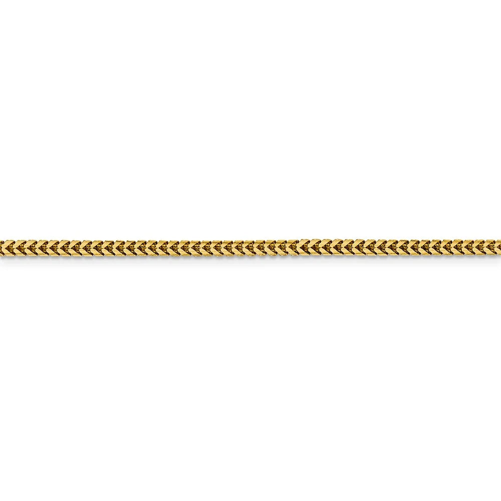 14kt Yellow Gold 2.3mm Franco Chain 18 inch Lobster Clasp Q492