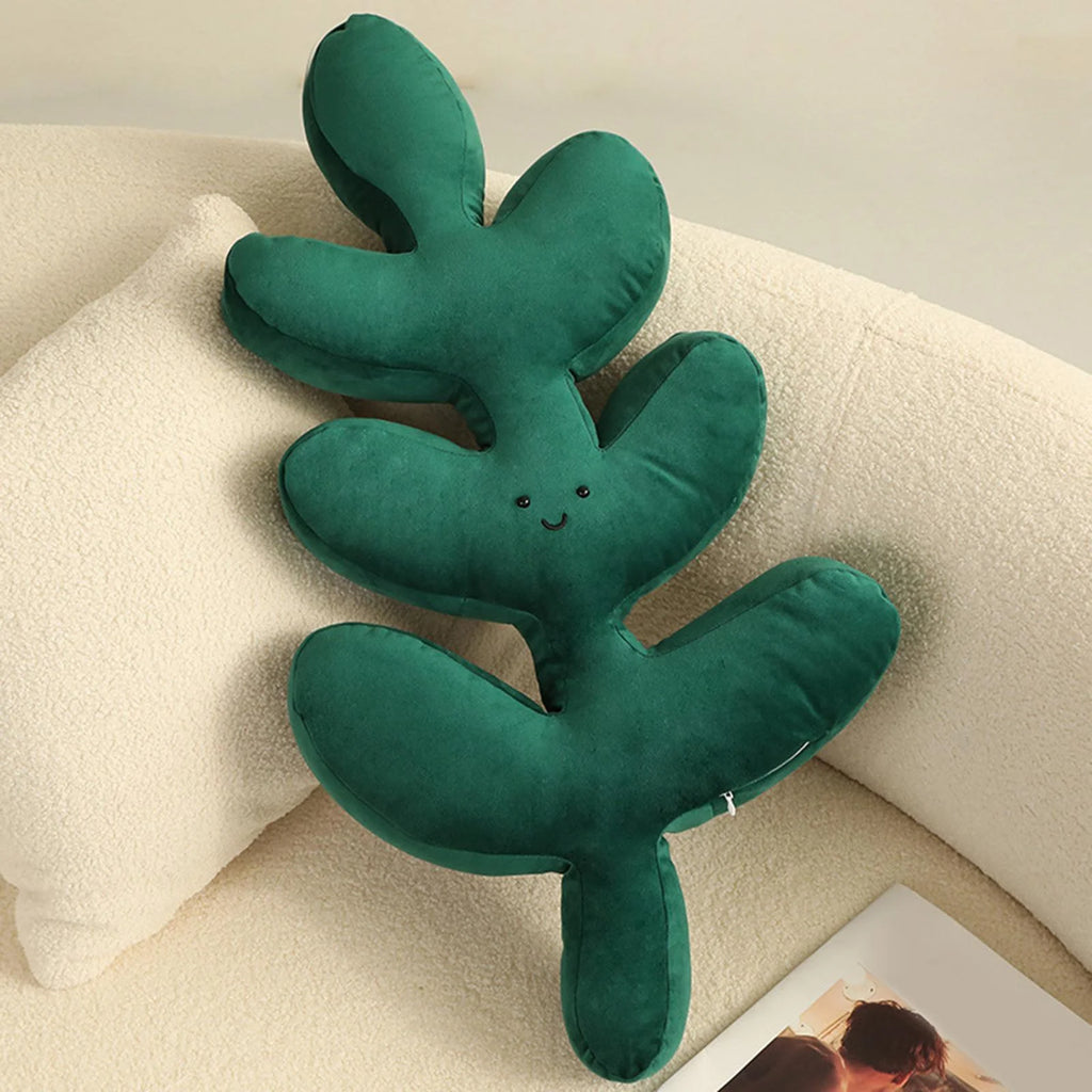 Leaf Shaped Throw Plant Leaves Decorative F9998