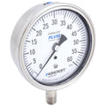 Pressure Gauge, 0 to 60 psi, 3-1/2in, 1/4in H91181