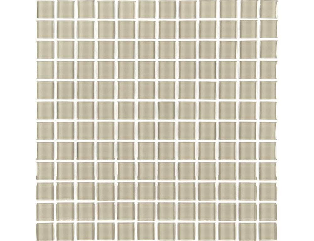1 x 1 Creme Glass Square Mosaic Wall Tile P26552