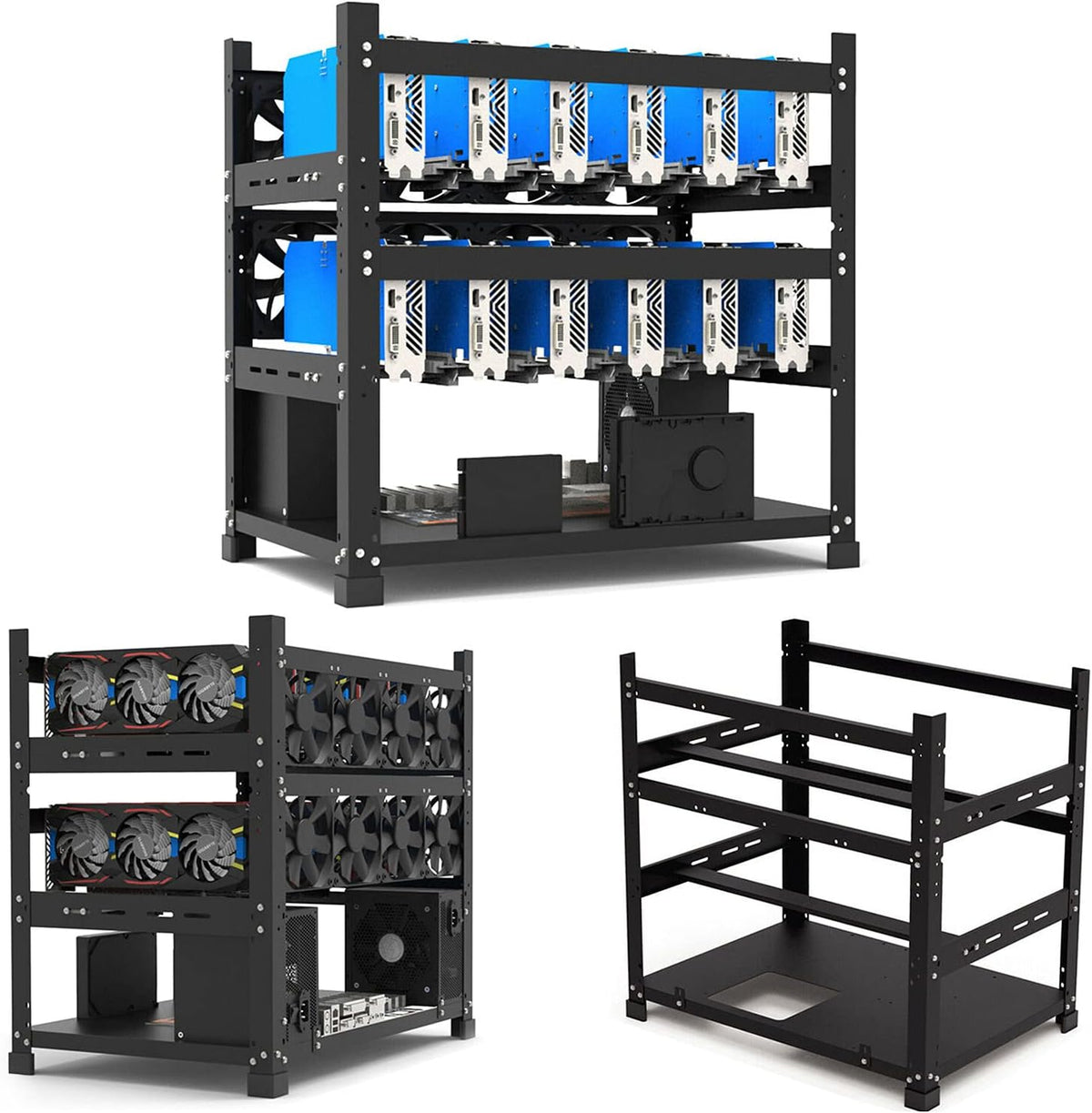 Black Cold Rolled Steel Mining Rig Frame A876