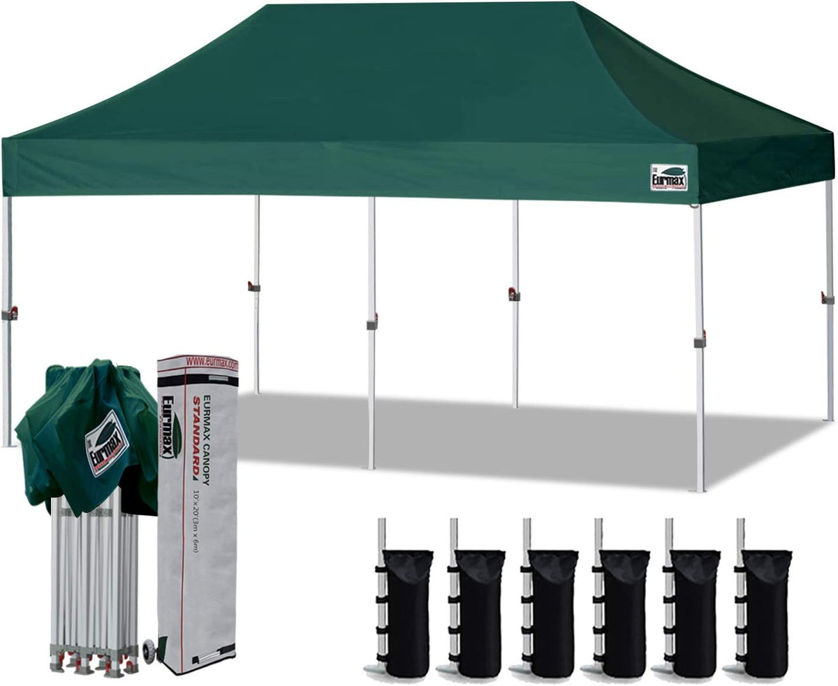 8'x12' Commercial Instant Canopy Tent with Heavy Duty Roller Bag Q702751