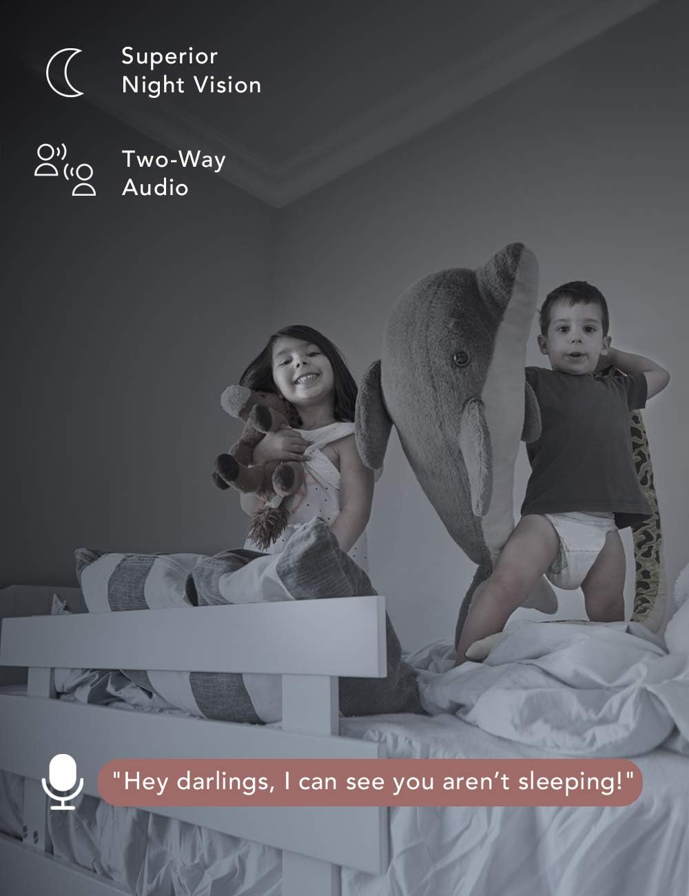 Baby Monitor WiFi Camera with Night Vision and Two-Way Audio S641