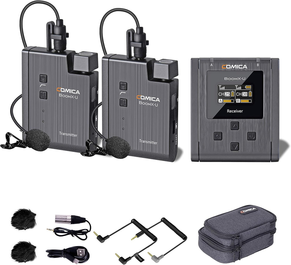 Wireless Lavalier Microphone, 24-Channel UHF, 4 Transmitters and 1 Receiver T450978