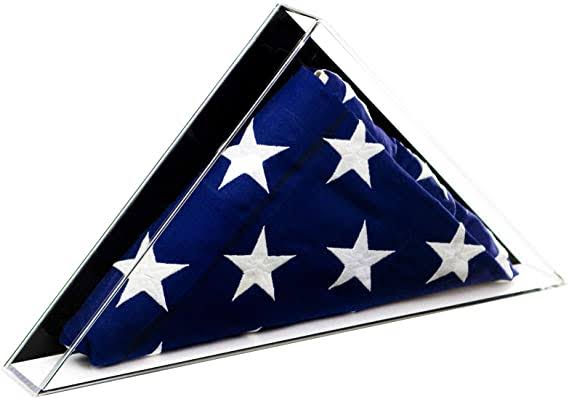 Clear Acrylic American Flag Display Case Wall Mount Z327