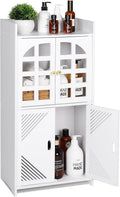 White PVC Double Door Floor Standing Storage Cabinet F196002