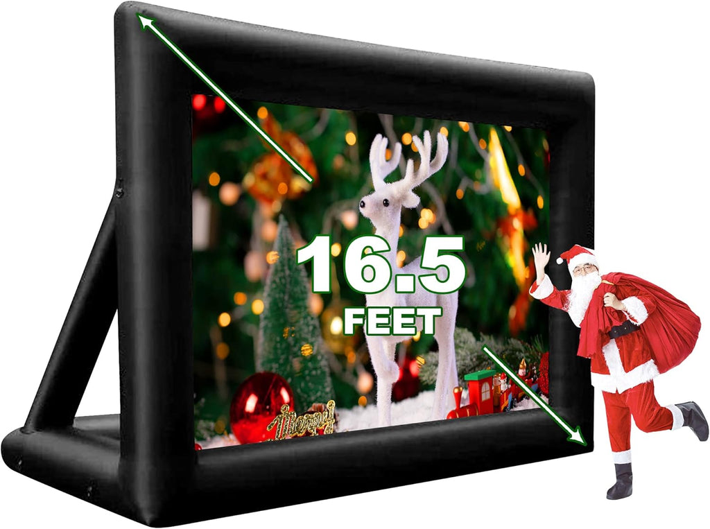 16.5FT Inflatable Outdoor Movie Screen with Air Blower and Carry Bag P1197