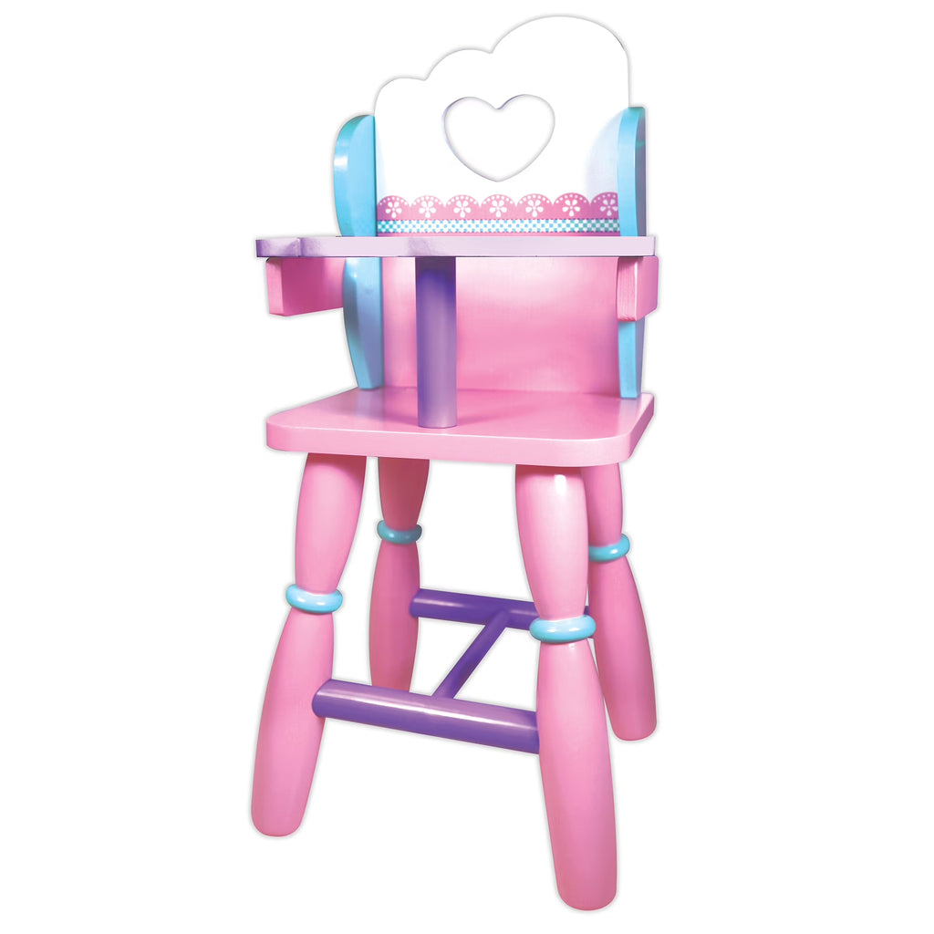 Pink Wooden Baby Doll High Chair C446096