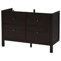 Black-Brown 4 Drawer Sink Cabinet L3928