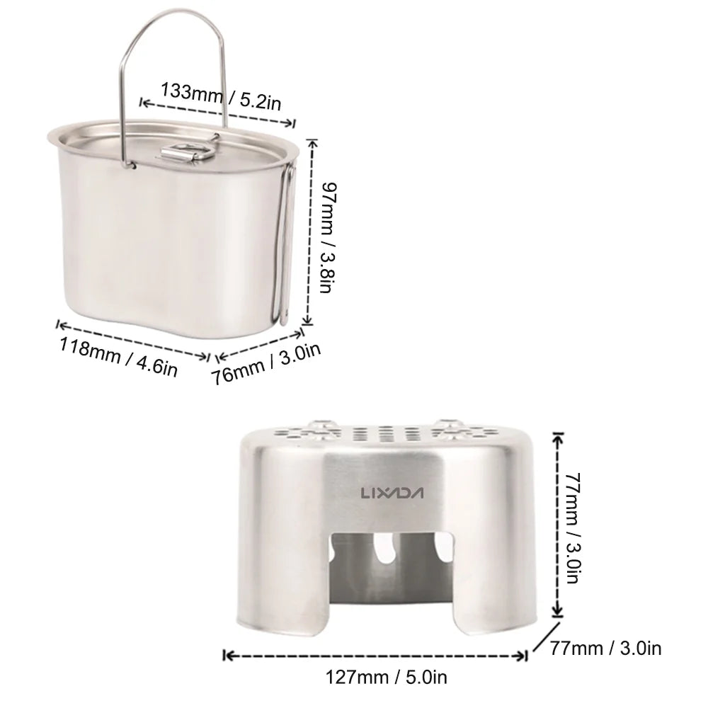 Backpacking Stove Cookware Set with Pot Cup A257
