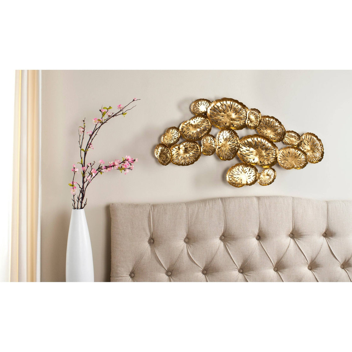 Gold Coral Plate Wall Decor P5689