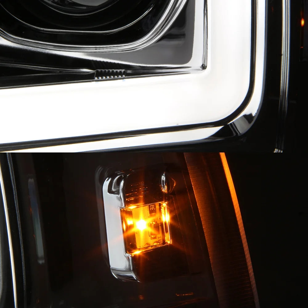 LED Tube Bar Projector Headlights Driver and Passenger Side I271621