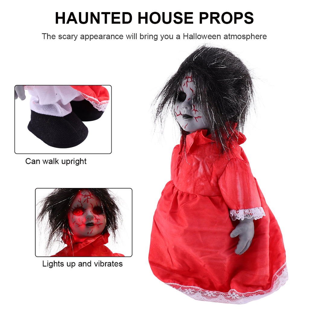 Voice-activated Induction Luminous Walking Doll Plastic Toys O332839