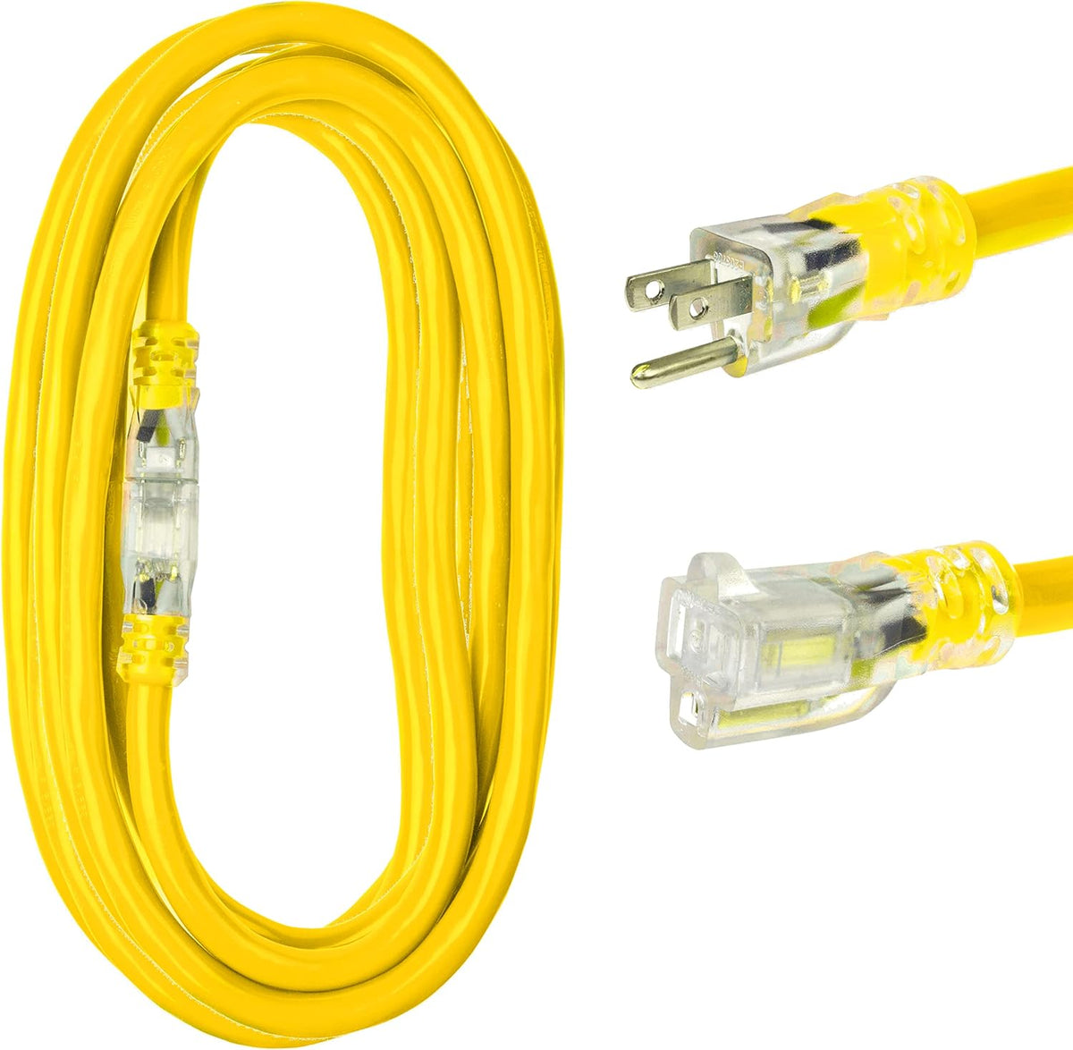 Yellow 25 Ft Heavy Duty Outdoor Extension Cord X324534