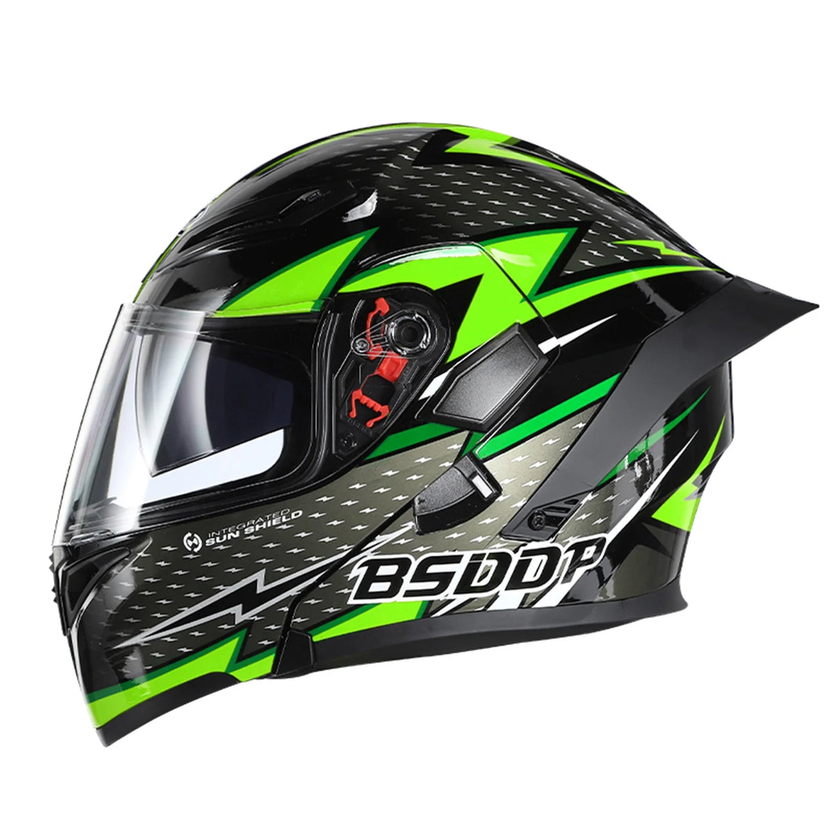 Motorcycle Dual Visor Flip up Full Face Helmet L27759