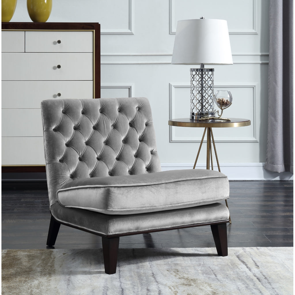 Tufted Velvet Slipper Accent Chair P90956