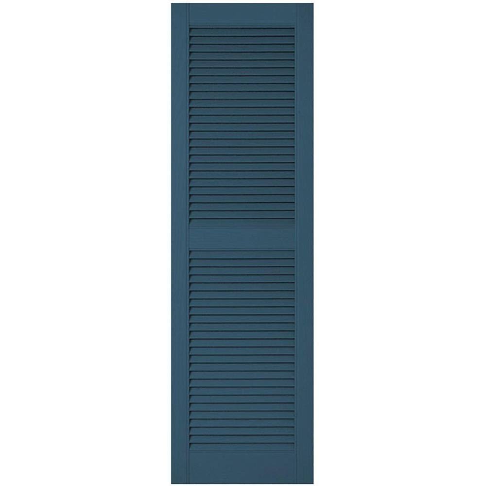 Classic Blue Open Louver Shutters W626