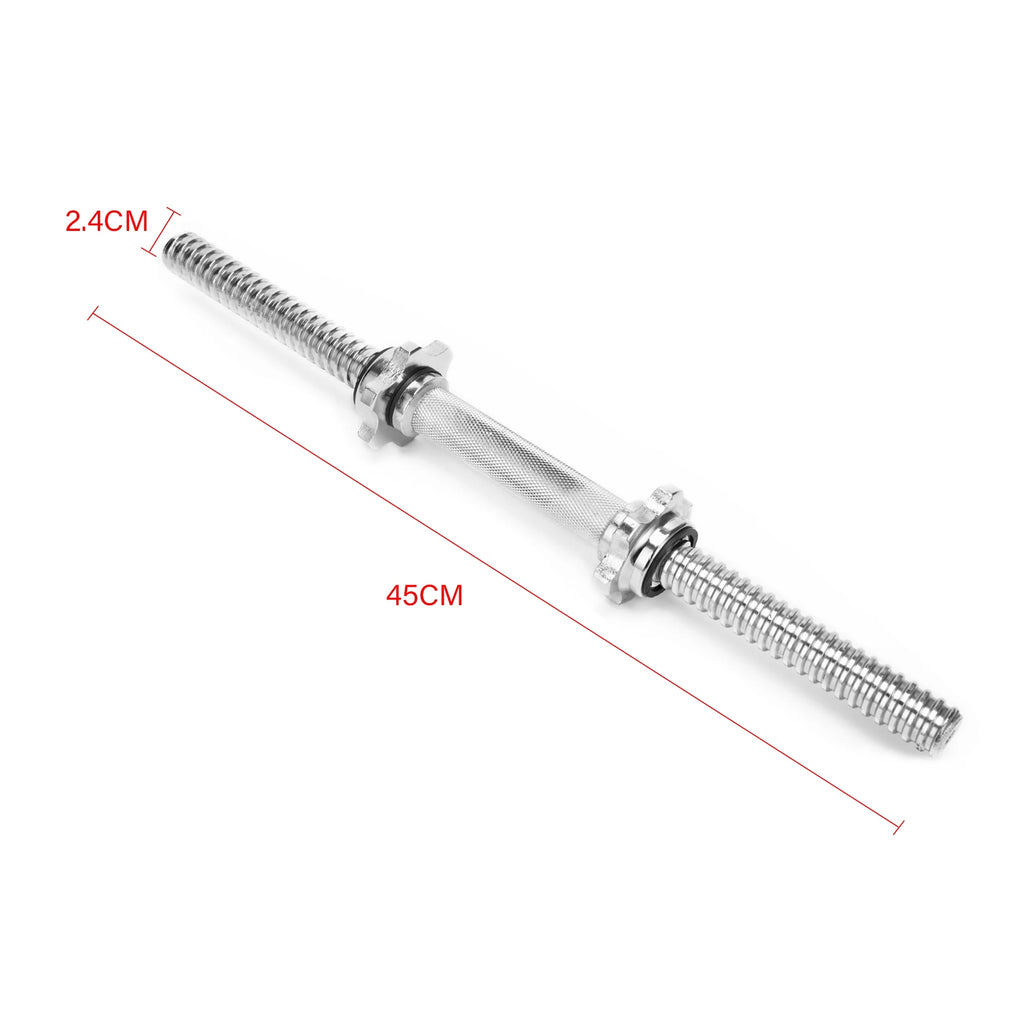 Chrome Dumbbell Bar with Spinlock Collars T8758